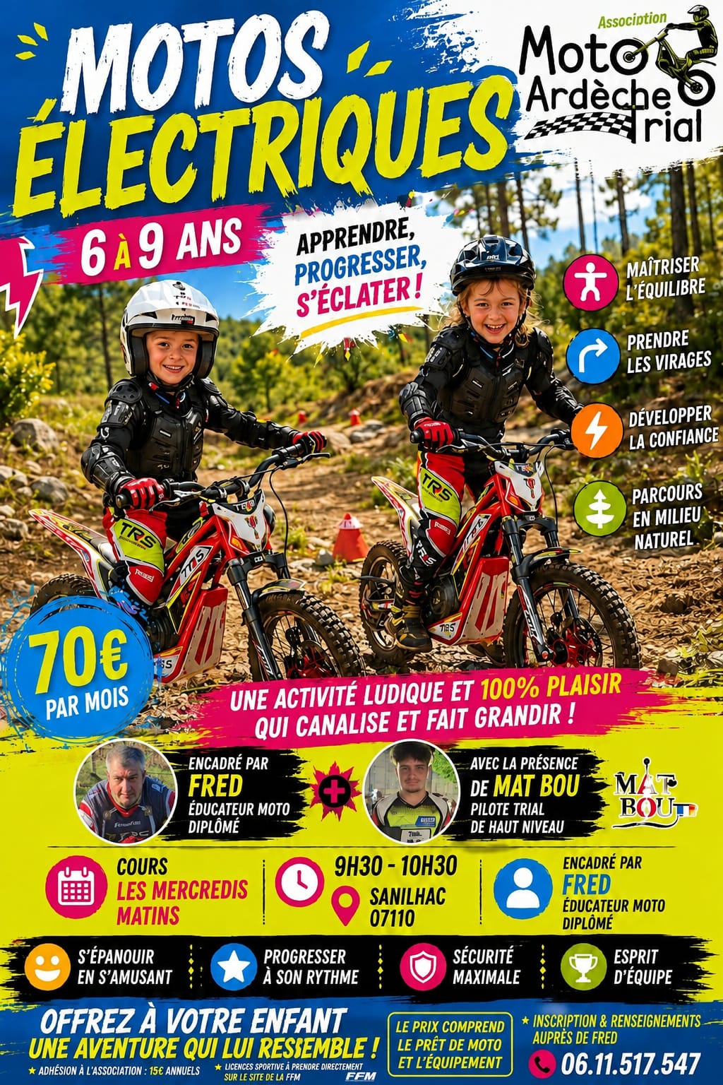 Moto électrique enfant 6 à 9 ans : une activité ludique en Ardèche