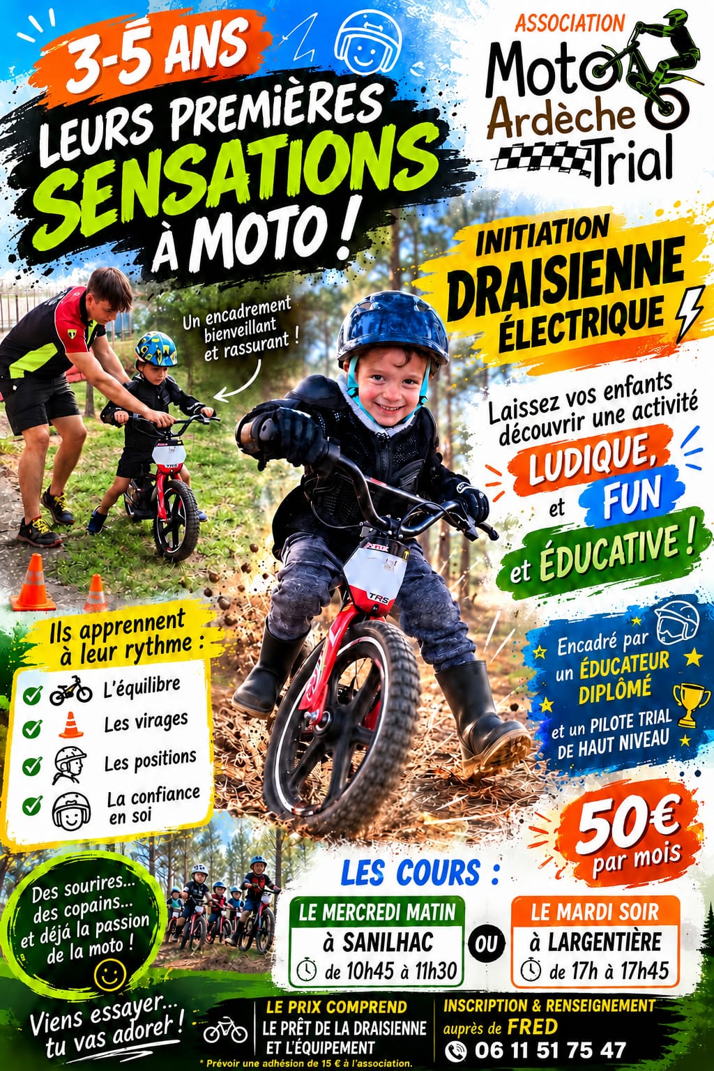 Premières sensations à moto - publicité
